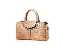NICOLE & DORIS Sac à Main Femme Crocodile Sac Bandoulière PU Cuir Sac D'épaule Imperméable Sacs à Main Portés Epaule Elegant Sac Rétro Vintage Kaki