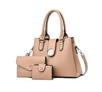 NICOLE & DORIS Sac a Main Femme Design Sac Dames Élégant Sac Bandouliere PU Cuir Sac Porté Epaule Multipoches Sac Fourre Tout pour Travail Shopping Voyage Kaki
