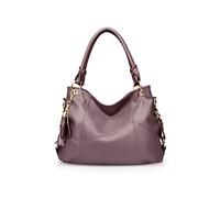 NICOLE & DORIS Sac à Main Femme Grand Mode Sac Epaule Sac à Bandoulière en Cuir Sac Cabas Fourre-Tout Shopping Voyage avec des Glands Violet