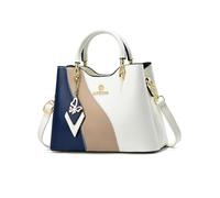 NICOLE & DORIS Sac a Main Femme Mignon Sac Petite Capacité a la Mode Sacs à Main Portés Épaule PU Cuir Sac Crossbody Fille Sac Bandoulière Multipoches Blanc et Bleu