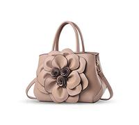 NICOLE & DORIS Sac a Main Femme Mode Sac Epaule Femme en PU Cuir Petit Sac Bandoulière Femme Chic Sac à Main Avec des Fleurs Kaki