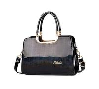 NICOLE & DORIS Sac a Main Femme Mode Sac Epaule Sac Bandoulière avec Bandoulière Réglable PU Cuir Sac Cabas Noir