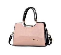 NICOLE & DORIS Sac a Main Femme Mode Sac Epaule Sac Bandoulière avec Bandoulière Réglable PU Cuir Sac Cabas Rose