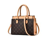 NICOLE & DORIS Sac a Main Femme Sac Carré Sac Bandoulière Élégant Sac Epaule en PU Cuir Sac Fourre-Tout Multicolore Sacs à Main Portés Épaule Crossbody Bag Abricot