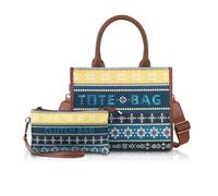 NICOLE & DORIS Sac a Main Femme,Sac Fourre Tout 2 pièces avec Portefeuilles | Sacs à Main Portés Sacs Bandoulière Universitaire pour Travail Shopping Voyage