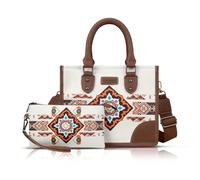 NICOLE & DORIS Sac a Main Femme,Sacs Bandoulière Universitaire Imperméable | Sac Cabas PU Cuir avec Portefeuilles 2 pièces Sacs Fourre Tout pour Travail Achats Quotidien