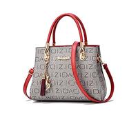 NICOLE & DORIS Sac a Main Femmes à Poignée Supérieure et Bandouliere Chic Elégant Tendance - Grande Capacité en PU Cuir avec Pendentif et Frange