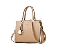 NICOLE & DORIS Sac à Main Femmes Élégant D'épaule Mode Bandoulière Cuir Crossbody Multicolore avec Pendentif Kaki