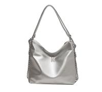 NICOLE & DORIS Sac a Main Femmes Sacs Portés Epaule Mode Sac Cabas PU Cuir Souple Sac à Bandoulière Grand Sac Hobo Sacs à Main Portés Dos Sac Shopping Argent