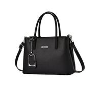 NICOLE & DORIS Sac à Main Moyen Sac Bandoulière Imprimé Sac Classique pour Femme Sac Epaule PU Cuir Sac Fourre Tout pour Le Travail Shopping Voyage Noir