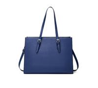 NICOLE & DORIS Sac a Main Ordinateur Femme 15.6 Pouces Sac Fourre Tout Grand Sac Cabas Bandoulière PU Cuir Sac Shopping Sac Tote pour Cours Travail Université Voyage Bleu