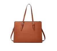 NICOLE & DORIS Sac a Main Ordinateur Femme 15.6 Pouces Sac Fourre Tout Grand Sac Cabas Bandoulière PU Cuir Sac Shopping Sac Tote pour Cours Travail Université Voyage Marron