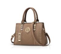 NICOLE & DORIS Sac à Main pour Femme Elégant Sac à Bandoulière Sac Classique Sacs Portés Main en Cuir PU Sac Travail Pochette Mode Sac Epaule Kaki