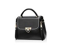 NICOLE & DORIS Sac à main pour femme - Petit sac élégant - Sac à bandoulière - Designer - En cuir synthétique - Avec bandoulière amovible, Noir 1, L, bandoulière