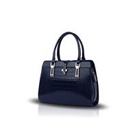 Nicole&Doris Sacs à main pour dames nouveau shell en cuir verni de mode épaule portable Messenger Bag for Women(Navy)