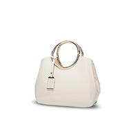 NICOLE&DORIS Sac à Main Vernis Femme Sac Pochette Bandoulière Sac Soiree Elegant Sac à Main Porté Epaule Impermeable Sac Crossbody Portefeuille Blanc Crémeux