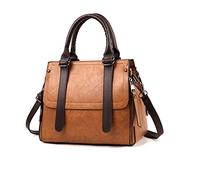 NICOLE & DORIS Sac à Main Vintage Sac Porté épaule Femme Sac à Bandoulière Léger Sac Fourre Tout Médium Sac Messenger Brun