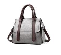 NICOLE & DORIS Sac à Main Vintage Sac Porté épaule Femme Sac à Bandoulière Léger Sac Fourre Tout Médium Sac Messenger Gris