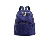 Nicole & Doris Sac Antivol Grande Capacité Sac de Voyage Porté Dos Zippé Nylon Bleu Marine