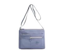 NICOLE & DORIS Sac Bandoulière en Nylon Léger Sac de Messager Mode Impermeable Sacs Fourre-tout Décontracté pour Achats Voyage Usage Quotidien Bleu clair