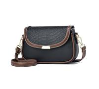 NICOLE & DORIS Sac Bandoulière Femme Mode Sac à Main Porté Epaule en Cuir PU Sac D'épaule Petit Sac Besace Crocodile Messenger Bag Sac Crossbody Noir