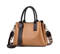 NICOLE & DORIS Sac Bandoulière Femme Sac à Main de Décontracté Cabas Sac D'épaule Tendance Sac Fourre-Tout Dame Sac de Cours PU Cuir Sac Epaule Classique Chic Marron