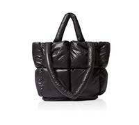 NICOLE & DORIS Sac Cabas Femme Grand Sac Fourre Tout Sac Shopper Leger Sac à Main Etanche Souple Puffer Tote Bag 15L Sac Ordinateur Sac Epaule de Voyage Travail Cours Noir