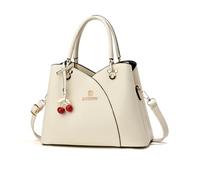 NICOLE & DORIS Sac Dames Épaule Femmes Sac à bandoulière en cuir PU imperméable Sac Epaule Tendance Sac Fourre-Tout Pour Les Femmes Idéal pour l'École, le Travail et l'Usage Quotidien Blanc