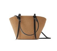 NICOLE & DORIS Sac de en paille pour Femmes Grand Sac de plage d'été Sac fourre-tout été plage paille pour Plage, Voyages, Vacances, Shopping Kaki