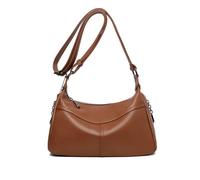 NICOLE & DORIS Sac d'épaule Femme Petit Sacs à Bandoulière Vintage Sac à Main Femme Cuir PU Mode Ville Classique Pratique Elégant Marron