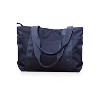NICOLE & DORIS Sac Fourre-Tout en Nylon pour Femme Cabas Grand Sac à Bandoulière Sac Shopping étanche Sac Portés épaule Zippé Sac à Main de 14 Pouces Bleu Marin