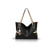 NICOLE&DORIS Sac Marée Femme Sacs à Main Mode Atmosphérique épaule Messenger Bag Noir
