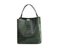 NICOLE & DORIS Sac Seau Femme Petit Sac a Main Crocodile Sac Bandouliere Chic Mini Sac Epaule PU Cuir Sacs Besace Pochette pour les Voyages, Shopping, Travail Vert Foncé