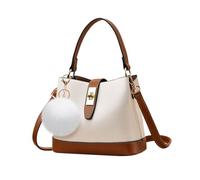 NICOLE & DORIS Sacs à Bandoulière Léger Sac Epaule Tendance Pochette Bandoulière Femme Léger Sac Seau Mode Ville Classique Pratique Elégant Blanc