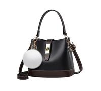 NICOLE & DORIS Sacs à Bandoulière Léger Sac Epaule Tendance Pochette Bandoulière Femme Léger Sac Seau Mode Ville Classique Pratique Elégant Noir