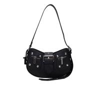 NICOLE & DORIS Sacs à Main Bandoulière Rétro Sac Portés Epaule Petit Sac D'épaule PU Cuir Sac Besace Sac Messenger Sac Telephone Portable Noir