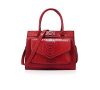 NICOLE & DORIS Sacs à Main en Cuir Sac à Bandoulière pour Femmes Sac Cabas Grand Format Sac Epaule Impermeable Sac Crocodile Rouge