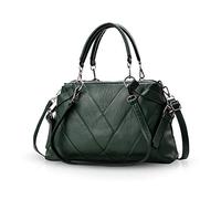 NICOLE & DORIS Sacs à Main Femme Sac D'épaule Elegant Sac à Bandoulière Grande Capacité Sac à Main Porté Epaule en Cuir Souple Sac Cartable Vert foncé