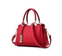 NICOLE & DORIS Sacs à main Femme Sacs à main à la mode pour dames Sacs à bandoulière avec poignée en cuir PU rouge