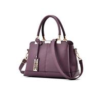 NICOLE & DORIS Sacs à Main Femme Sacs à Main à la Mode pour Dames Sacs à bandoulière avec poignée en Cuir PU Violet