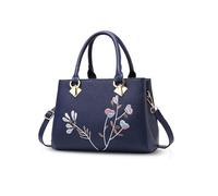 NICOLE&DORIS Sacs à Main Retro Women Handle Sac à Main Sac à bandoulière Crossbody Bag PU Leather Bleu