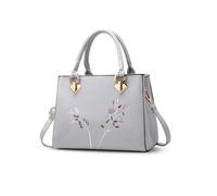 NICOLE&DORIS Sacs à Main Retro Women Handle Sac à Main Sac à bandoulière Crossbody Bag PU Leather Gris