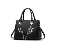NICOLE&DORIS Sacs à Main Retro Women Handle Sac à Main Sac à bandoulière Crossbody Bag PU Leather Noir