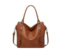 NICOLE & DORIS Sacs à main Sac porté épaule pour femmes grande capacité élégantes Sacs à bandoulière Hobo sacs en cuir PU marron