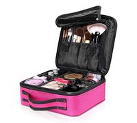 NICOLE & DORIS Trousse à maquillage Maquillage Cas Sac de maquillage Sac de rangement Trousse de voyage malette maquillage Rose