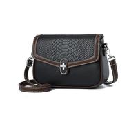 NICOLE & DORIS Vintage Sac à Bandoulière Femme Pu Cuir Sac d'épaule Femme Petit Sac de Messager Mode Cadeau pour Noël et Fêtes Noir