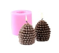 NICOLE Moules à bougies en forme de pommes de pin en silicone 3D faits à la main