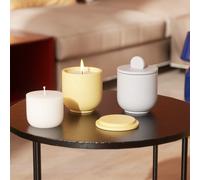 Nicole-Pot à bougie simple avec couvercle, moule en silicone pour gypse, bricolage, moule de recharge de bougie durable, jémonite, navire exécutif, 9oz Large Candle Refill