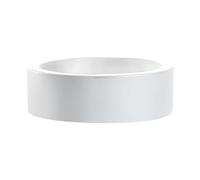 NICOLI Echo Pot rond en résine pour intérieur et extérieur, diamètre 25 x 12 cm, 30 x 14 h (Ø 30 x 14 cm, blanc)