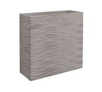 Nicoli Grand Vase Separé elegance cm 80 x 30 x 80 h en résine, effet relief, jardinière d'intérieur extérieur, idéale pour diviser les pièces (cendres)